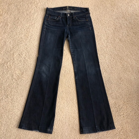 7 for All Mankind Dojo Flare Blue Jeans size 26 - Picture 2 of 9